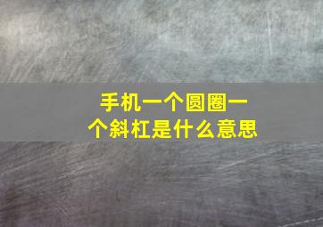 手机一个圆圈一个斜杠是什么意思