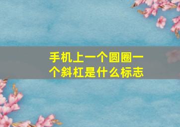 手机上一个圆圈一个斜杠是什么标志