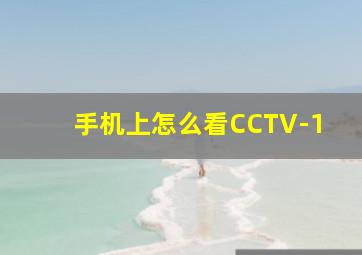 手机上怎么看CCTV-1