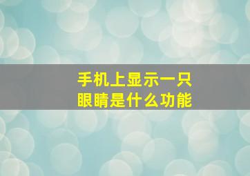 手机上显示一只眼睛是什么功能