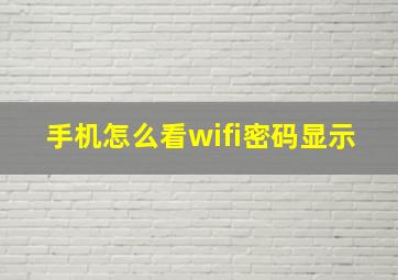 手机怎么看wifi密码显示