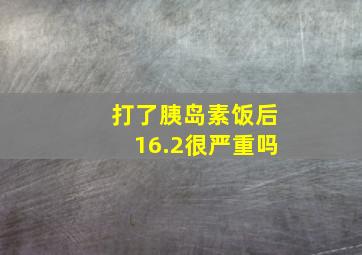 打了胰岛素饭后16.2很严重吗