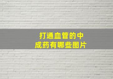 打通血管的中成药有哪些图片