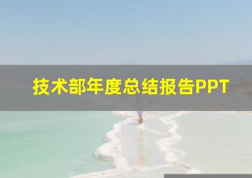 技术部年度总结报告PPT