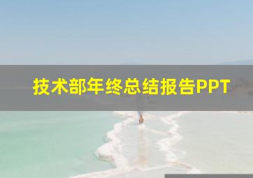 技术部年终总结报告PPT