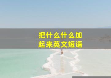 把什么什么加起来英文短语