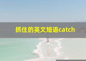 抓住的英文短语catch