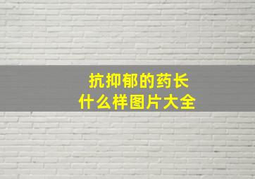 抗抑郁的药长什么样图片大全