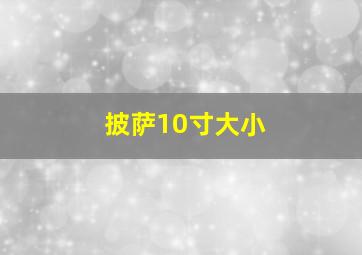 披萨10寸大小