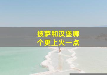 披萨和汉堡哪个更上火一点