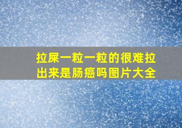 拉屎一粒一粒的很难拉出来是肠癌吗图片大全