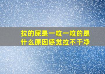 拉的屎是一粒一粒的是什么原因感觉拉不干净