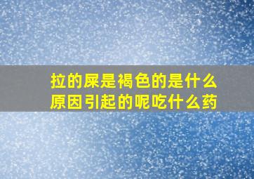 拉的屎是褐色的是什么原因引起的呢吃什么药