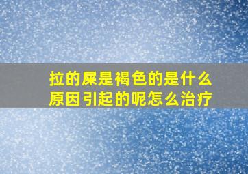 拉的屎是褐色的是什么原因引起的呢怎么治疗