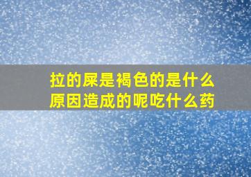 拉的屎是褐色的是什么原因造成的呢吃什么药