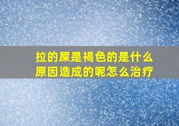 拉的屎是褐色的是什么原因造成的呢怎么治疗