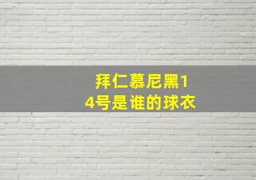 拜仁慕尼黑14号是谁的球衣