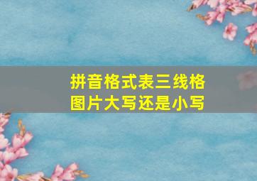 拼音格式表三线格图片大写还是小写