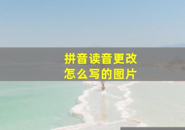 拼音读音更改怎么写的图片