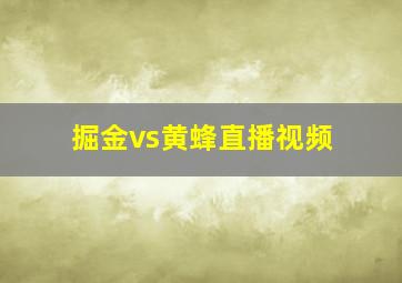 掘金vs黄蜂直播视频