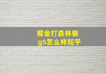 掘金打森林狼g5怎么样知乎