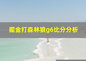 掘金打森林狼g6比分分析