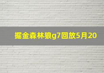 掘金森林狼g7回放5月20