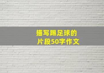 描写踢足球的片段50字作文