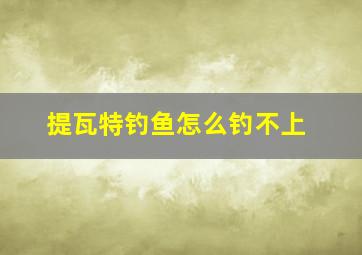 提瓦特钓鱼怎么钓不上