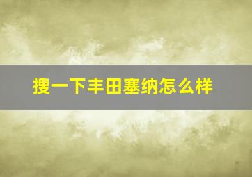 搜一下丰田塞纳怎么样