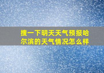 搜一下明天天气预报哈尔滨的天气情况怎么样