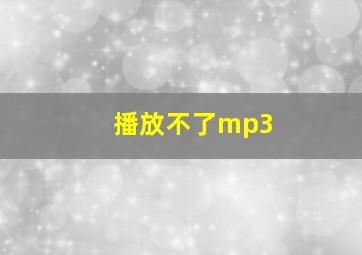 播放不了mp3