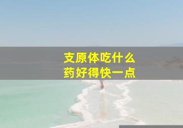 支原体吃什么药好得快一点