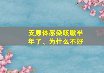 支原体感染咳嗽半年了、为什么不好