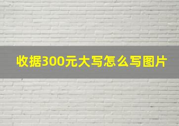 收据300元大写怎么写图片