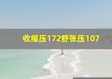 收缩压172舒张压107