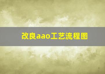 改良aao工艺流程图