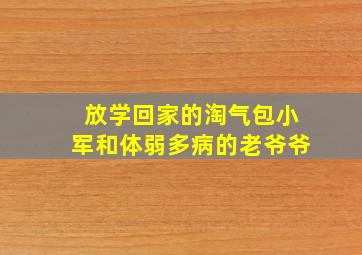 放学回家的淘气包小军和体弱多病的老爷爷