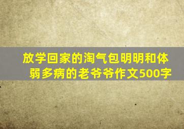 放学回家的淘气包明明和体弱多病的老爷爷作文500字