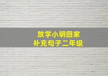 放学小明回家补充句子二年级