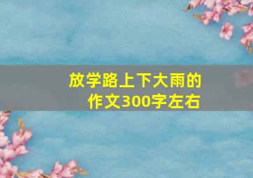 放学路上下大雨的作文300字左右