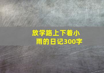 放学路上下着小雨的日记300字