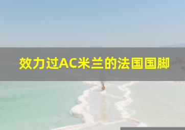 效力过AC米兰的法国国脚