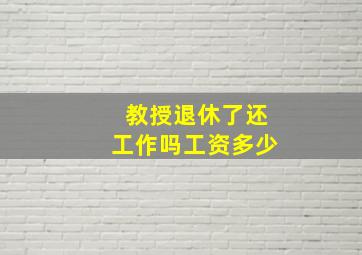 教授退休了还工作吗工资多少