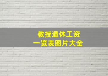 教授退休工资一览表图片大全