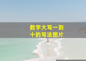 数字大写一到十的写法图片