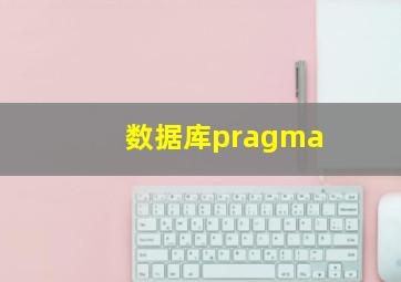 数据库pragma