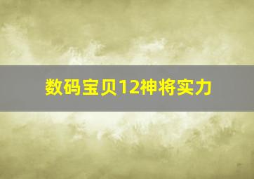 数码宝贝12神将实力