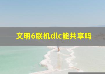 文明6联机dlc能共享吗