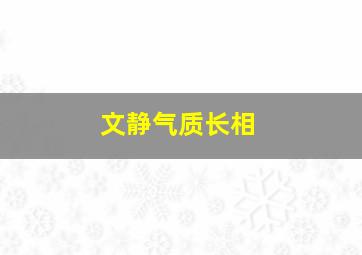 文静气质长相